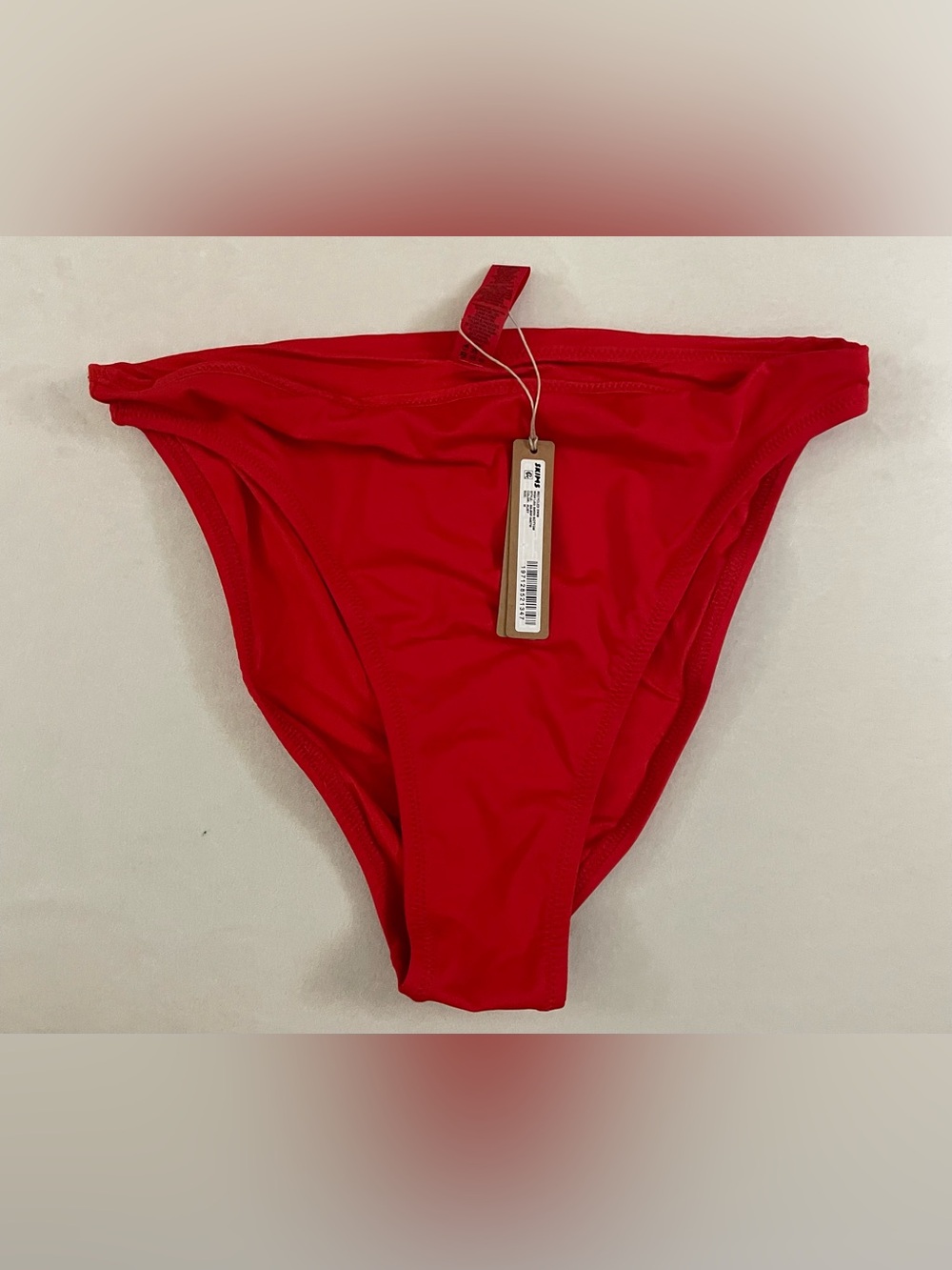 Skims NWT High Leg Bikini Bottoms Ruby Red Size M